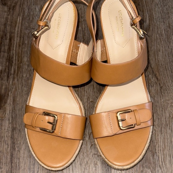 Liz Claiborne • Marley Wedge Memory Foam Buckle Sandals - Picture 3 of 13